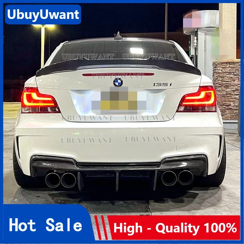 For BMW E82 1 Series 1M Coupe E82 120d 135i 2007-2013 Car Rear Bumper Lip Spoiler Diffuser E82 Rear Diffuser REAL CARBON FIBER