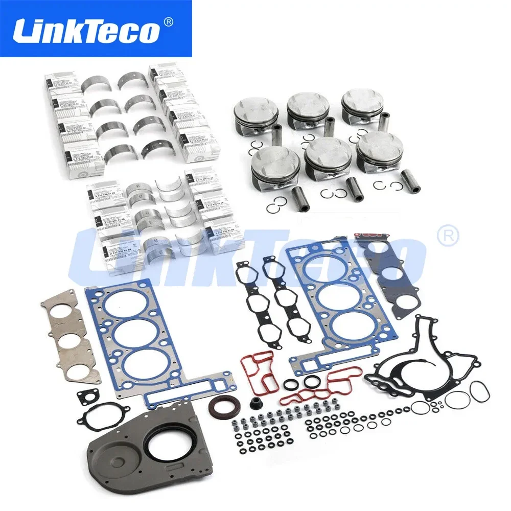 Engine Bearing Cylinder Head Full Gasket Set Piston Ring kit 3.5L STD Fit For Mercedes-Benz CLS350 C350 E350 GL450 V6 Benz M272