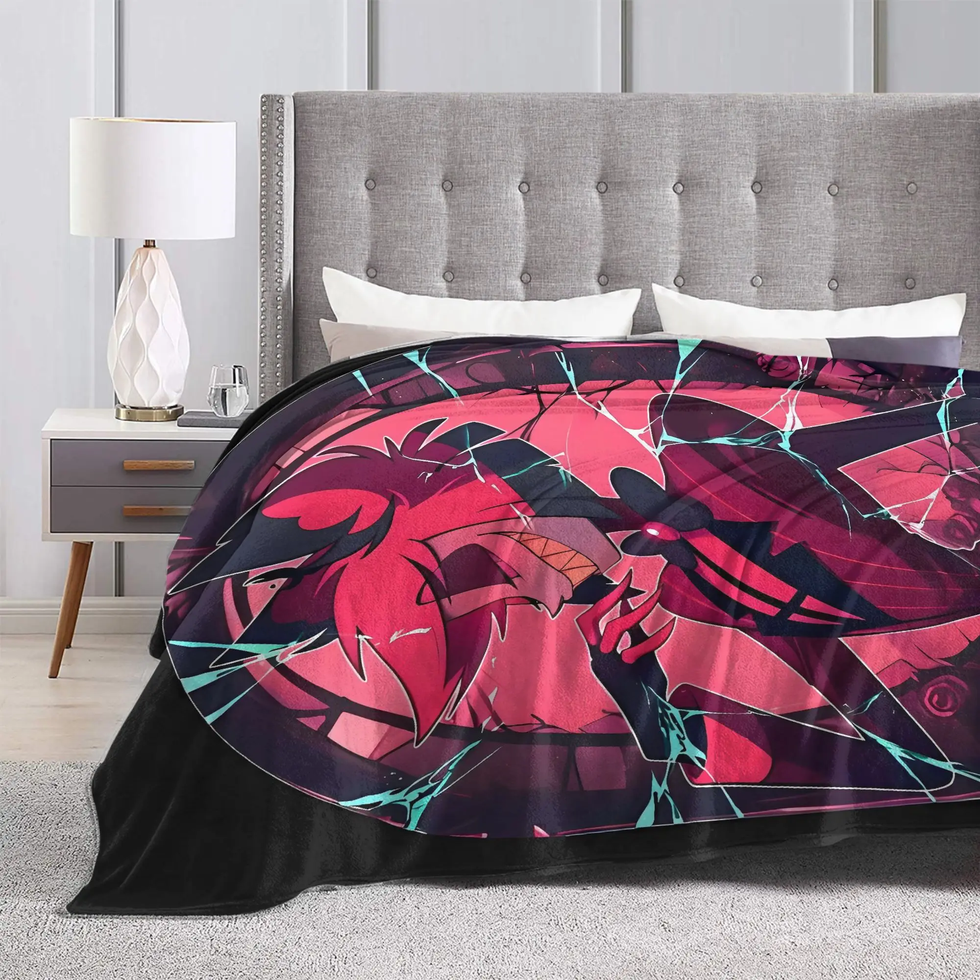 VOX H-Hazbin Hotel Alastor Game Super Warm Blanket Plush Bedding Throws Fashion Couch Chair Flannel Bedspread Sofa Bed Cover