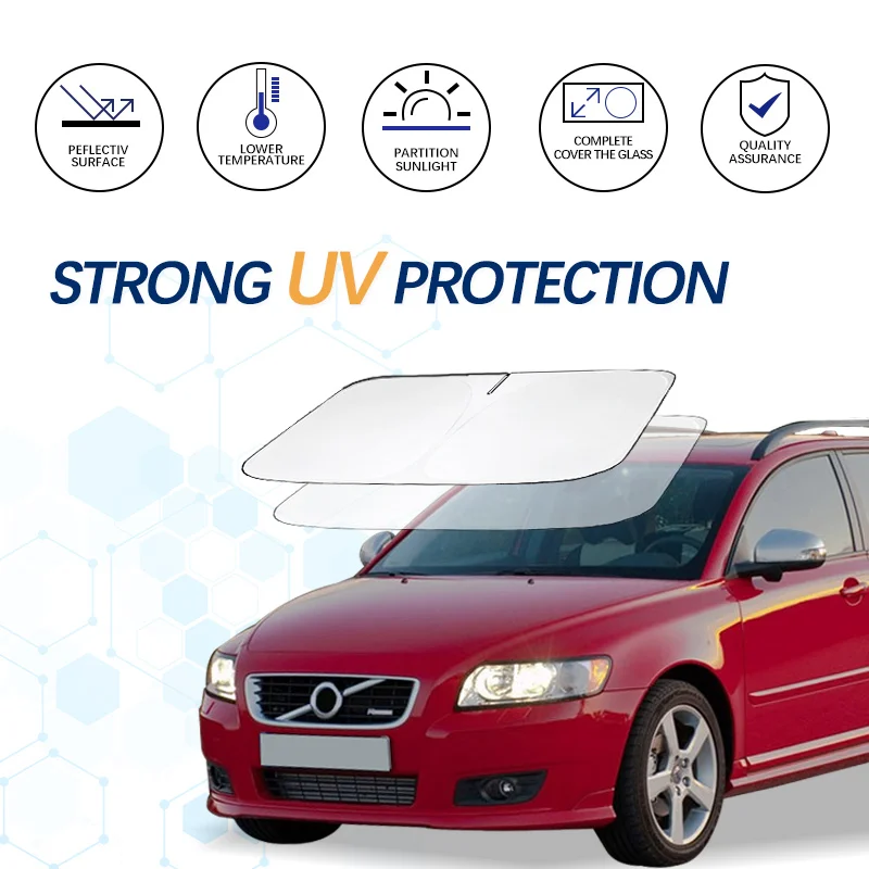 

Солнцезащитный козырек на лобовое стекло для Volvo V50 R, дизайн V50, солнцезащитный козырек, складные блоки, УФ-лучи, сохраняйте кулер вашего автомобиля