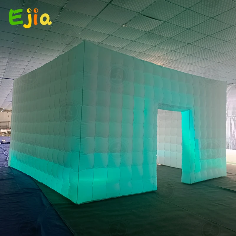 Dimensioni giganti personalizzate 5/6/8 metri RGB luci gonfiabili LED Blow Up Cube Night Club tenda per la festa dell'evento