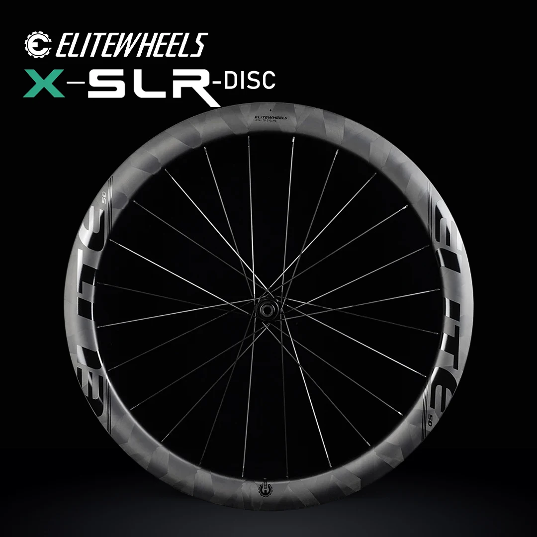 

ELITEWHEELS SLR Road Disc Brake Carbon Wheelset Ratchet System 36T Center Lock Hub 40 50 60 Cyclocross Wheels X WEAVE Finish