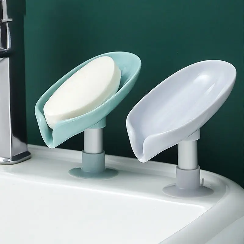 New Leaf Shape Soap Boxs Bathroom Accessories Toilet Laundry Soap Box Bathroom Supplies Bathroom Tray Gadgets