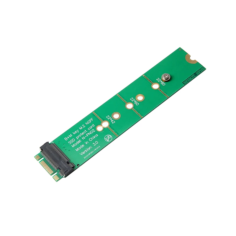 M.2 SSD Protect Card Test Tool M.2 SATA Adapter PCIE NVME M2 Adapter Converter Test Board Expansion Card Riser for 22110 M.2 SSD
