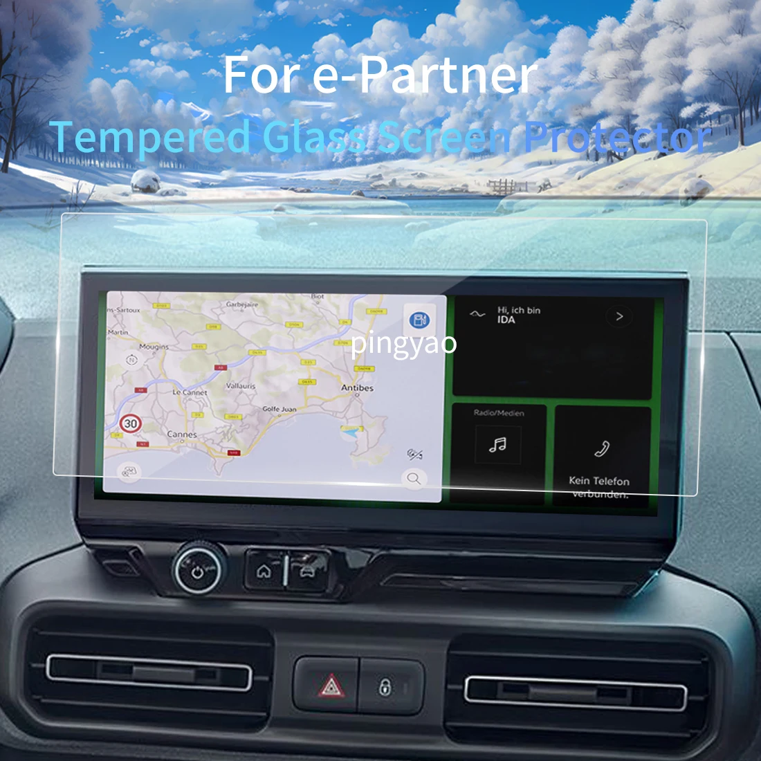 

Защитная пленка для экрана навигатора автомобиля, закаленное стекло, защитная пленка для автомобиля PEUGEOT 26 e-Partner