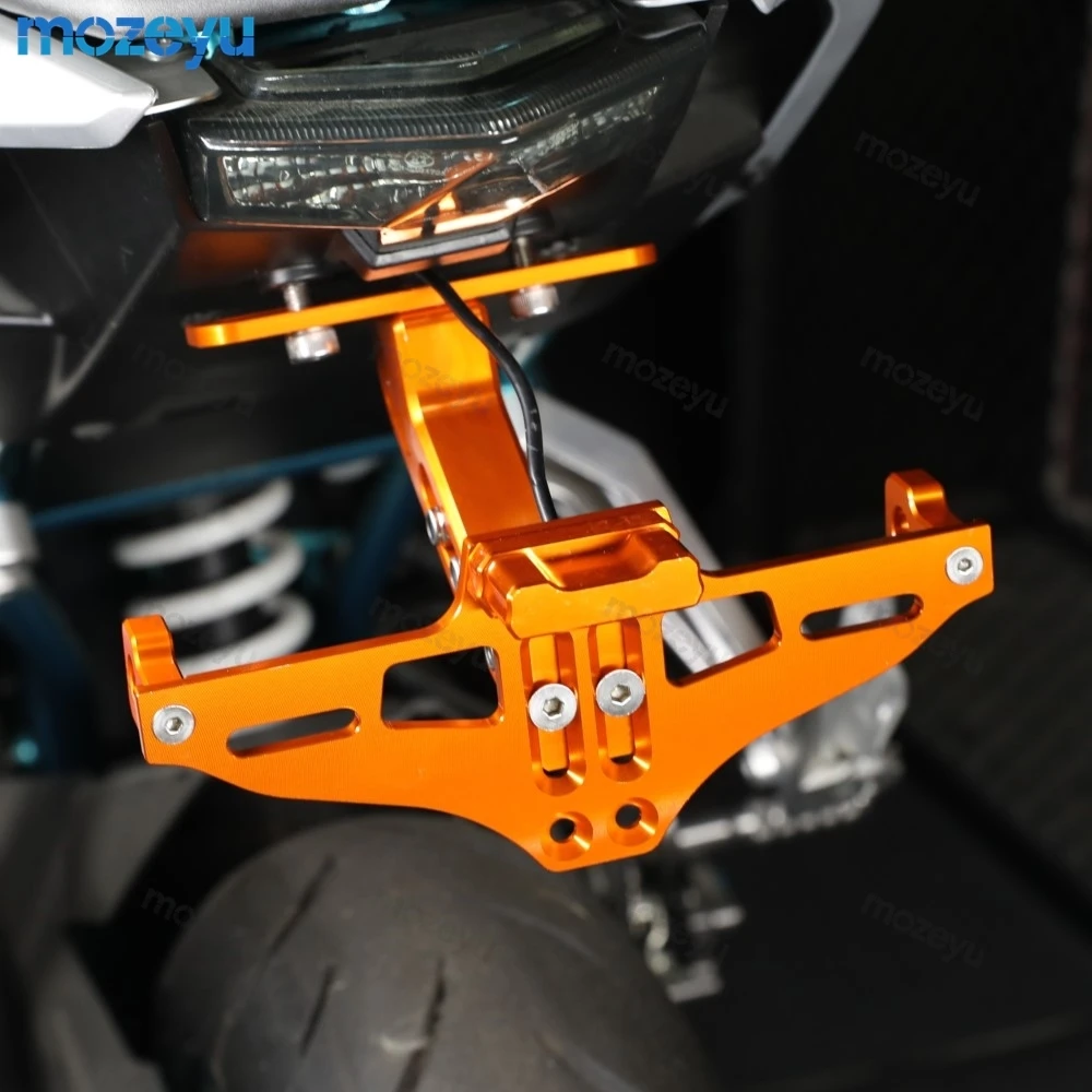 

For RC125 RC200 RC390 RC 390 2014-2019 2020 2021 2022 2023 Adjustable Frame Holder Bracket Motorcycle Angle License Number Plate