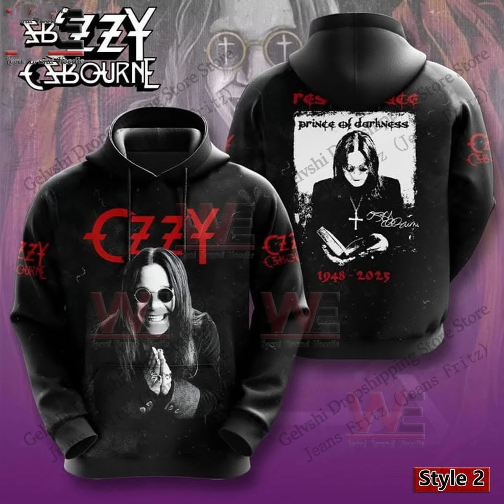 Rock Band Ozzy Osbourne 3d Print Hoodie Men Women Fashion Hoodie Sweatshirt Outwear Coat Men Hoodies Winter Clothes Fan New 2025