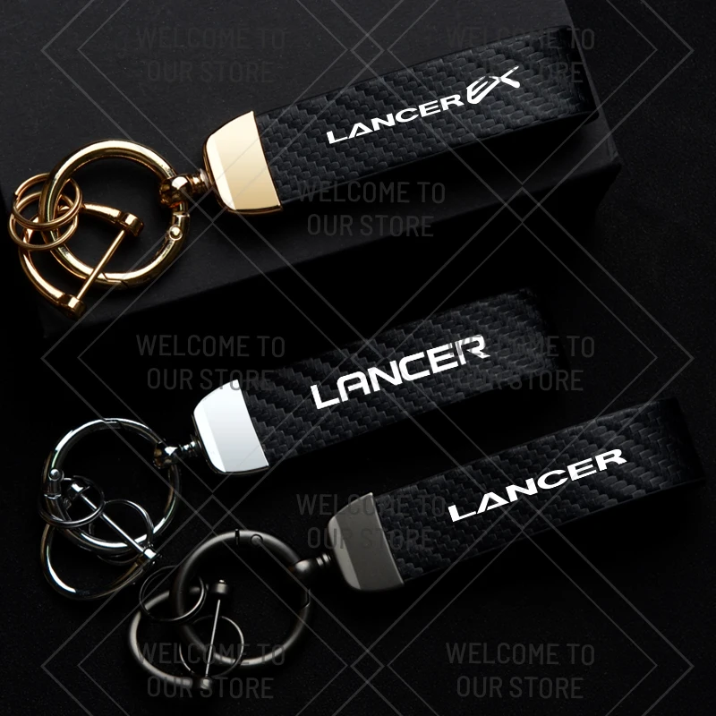 Porte-clés en Fiber de carbone pour voiture, haute qualité, Logo Ralli Art EVO Evolution X, lettres, accessoires de bibelot