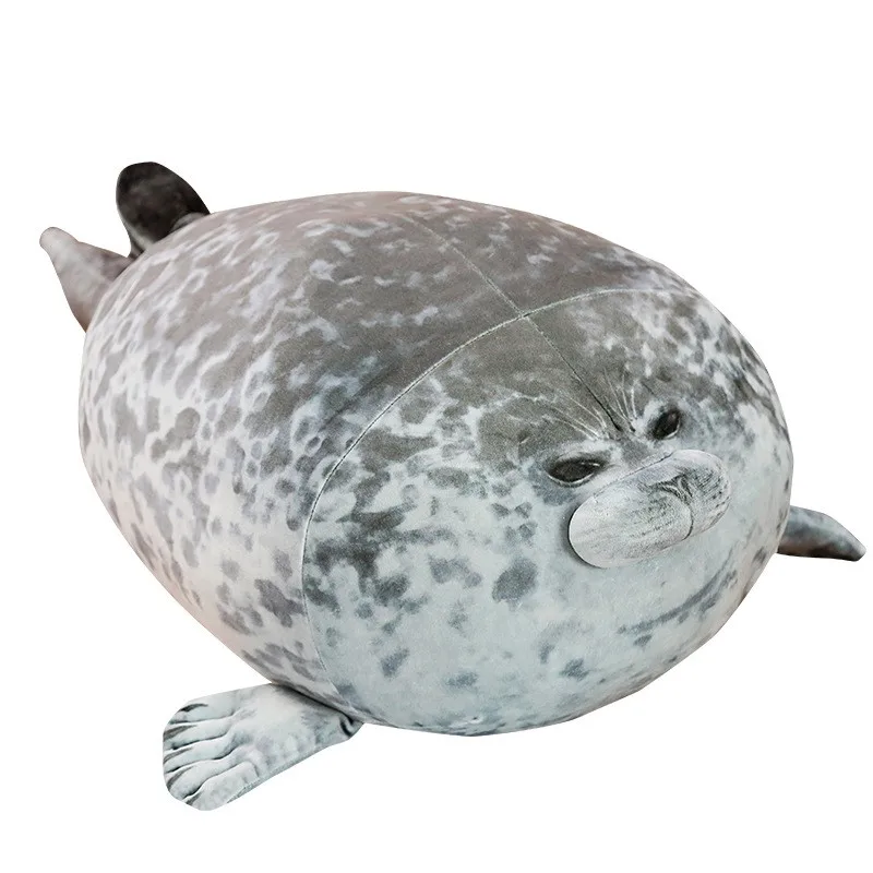 New Angry Blob Seal Pillow Chubby 3d Novelty Sea Lion Doll Plush Stuffed Toy Baby Sleeping Throw Pillow Gifts For Kids Girls