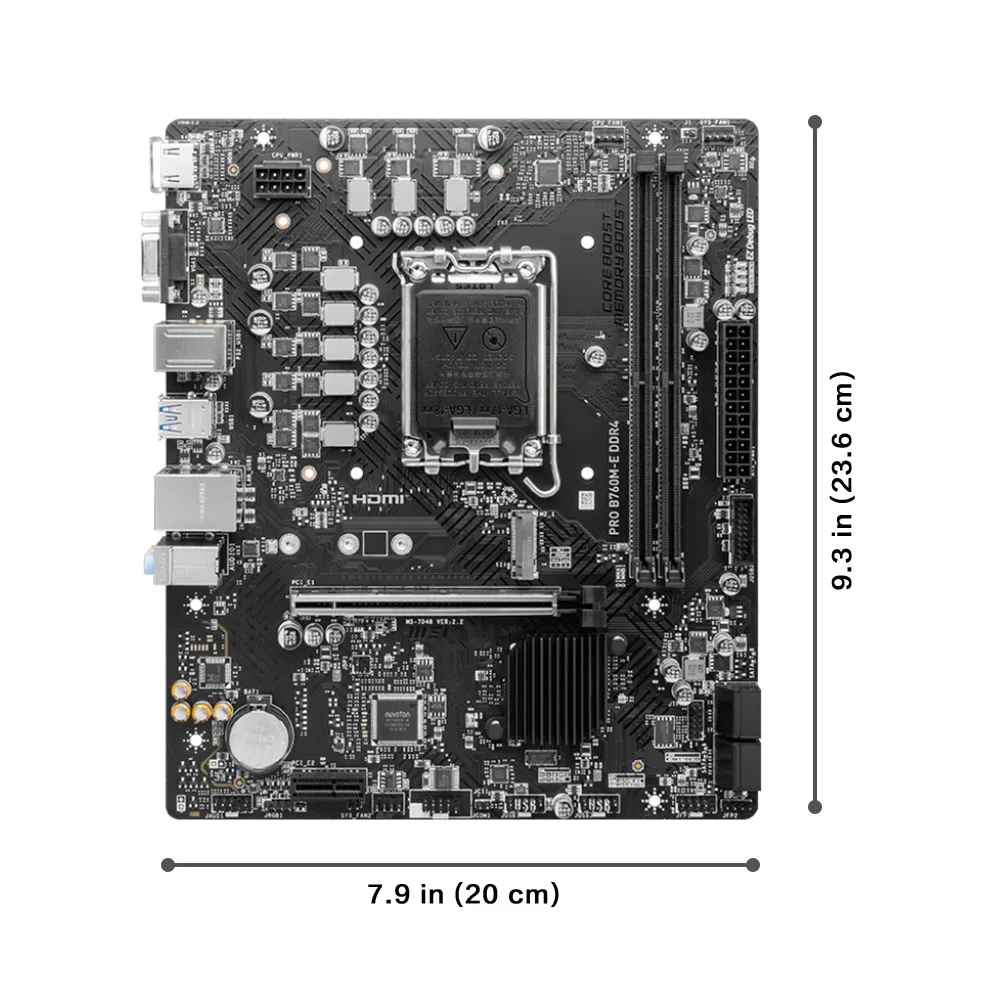 MSI PRO B760M-E DDR4 Motherboard LGA1700 SATA3 M.2 Supports Intel 13th 12th CPU 12400 12900 13600K/F Desktop Computer Mainboard