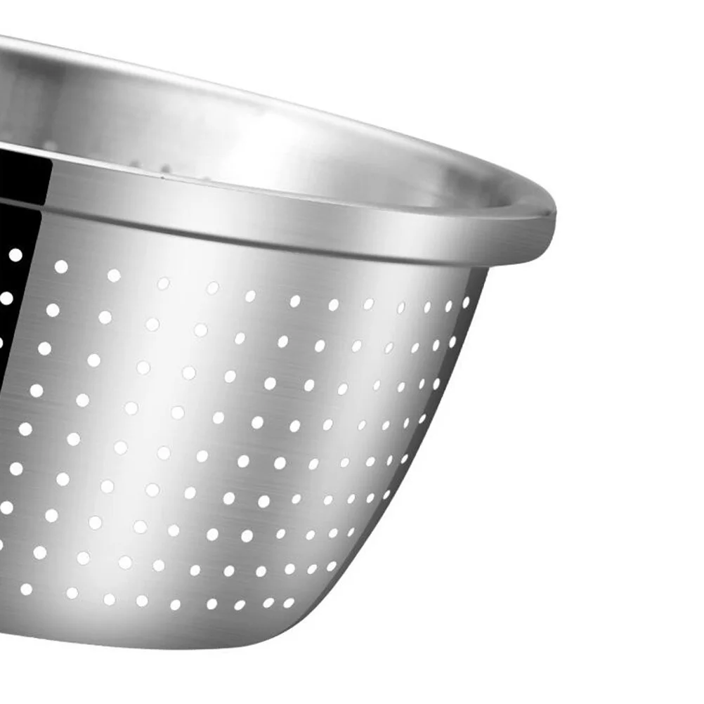 

304 Stainless Steel Drain Bowl 22Cm Fruit Vegetable Drying Basket Kitchen Food Washing Tool Multi-Holes Design Rustproof