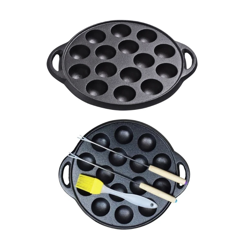 Takoyaki Grills Pan 15 Holes Non Takoyaki Baking Tray Round Pancake Plate