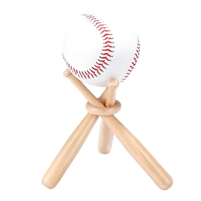 Baseball Holder Stand Triangle Base Design DIY Softball Support Organizer Stable Small Ball Storage Sports Ball Holder Rustic