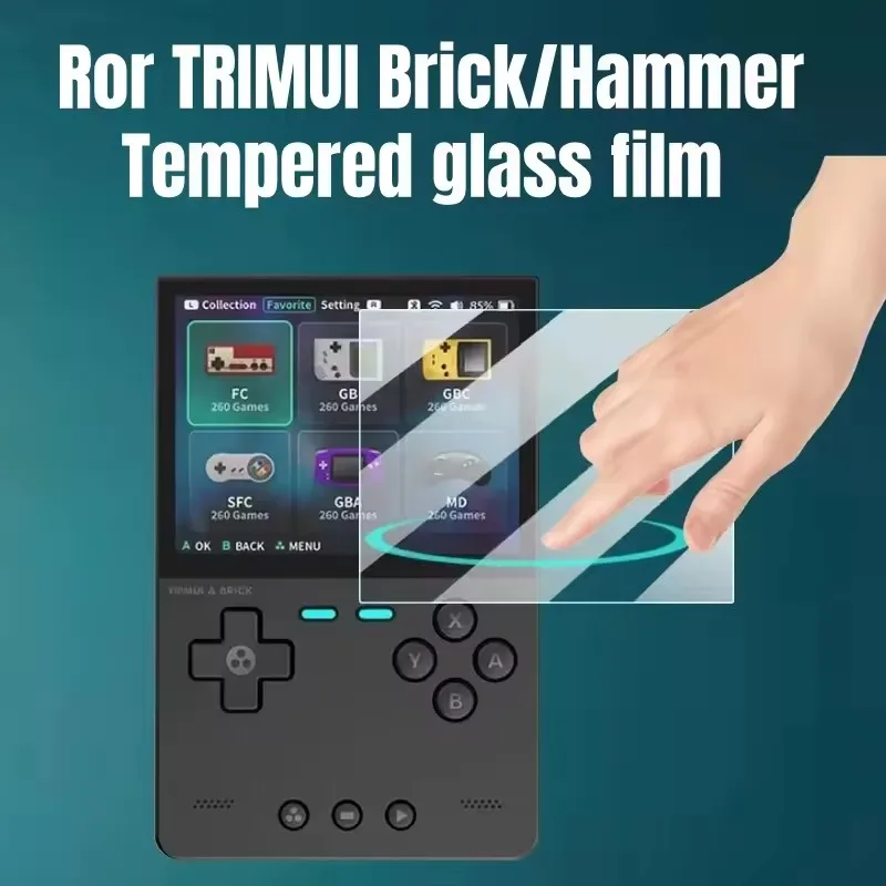 4PCS For TRIMUI Brick PRO 3.95'' Screen Protective Tempered Glass ON TRIMUI Brick Hammer 3.2" Game Console Protector Cover Film view 5
