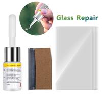 DIY Car Windshield Crack Repair Tool Auto Glass Repair Fluid  Windscreen Scratch Crack Restore  Window Screen Resin+blade+strips