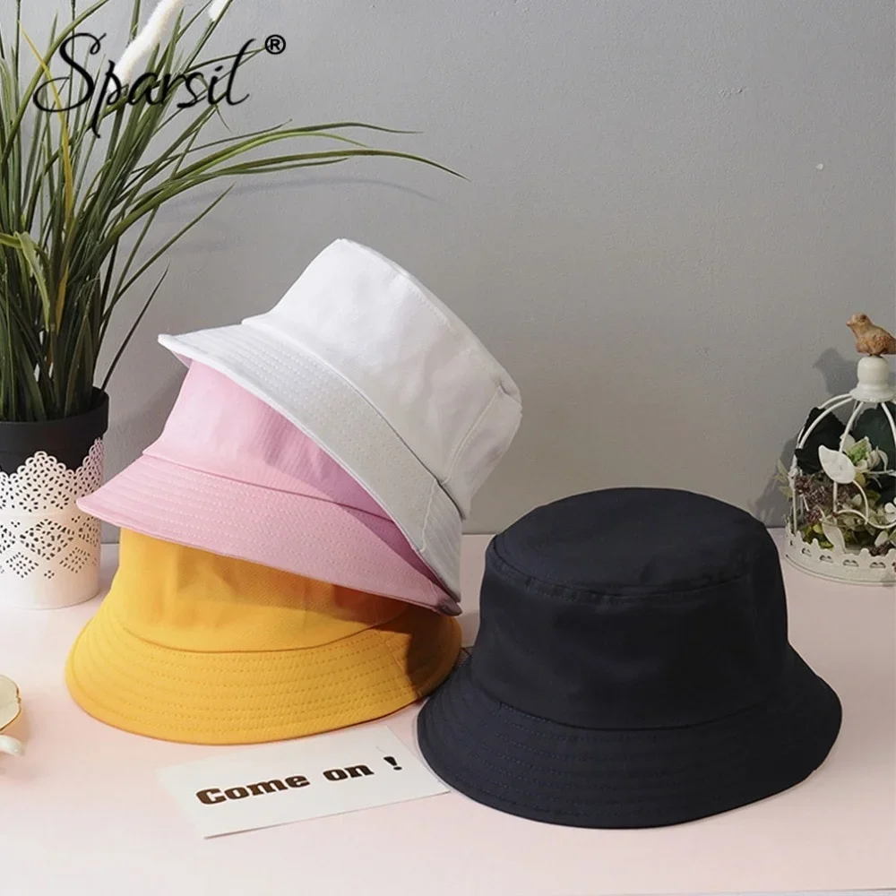 Unisex Summer Foldable Bucket Hat Women Outdoor Sunscreen Cotton Fishing Hunting Cap Men Basin Chapeau Sun Prevent Hats