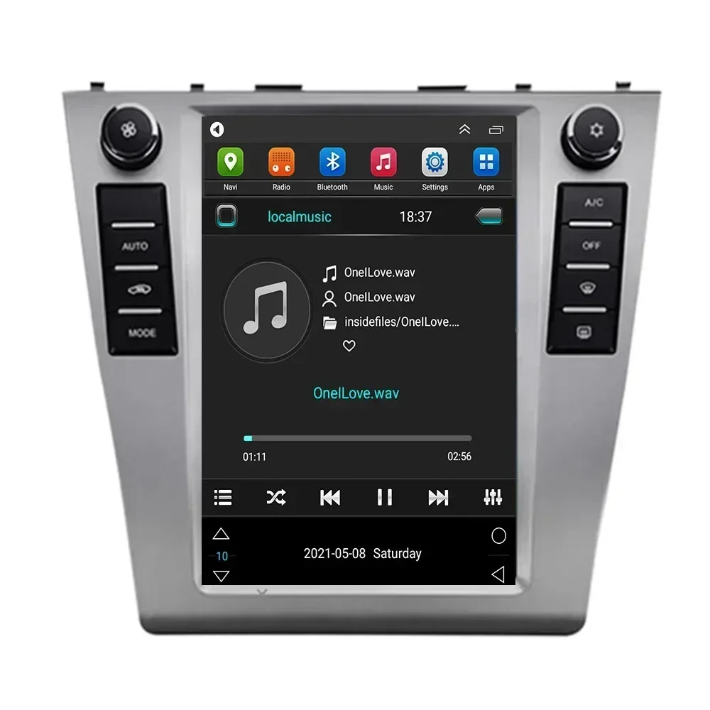 Android 13カーラジオ,メディアプレーヤー,ビデオ,GPS,ステレオ,DSP,RDS,カメラ,テスラスタイル,トヨタカムリ2006-2011用