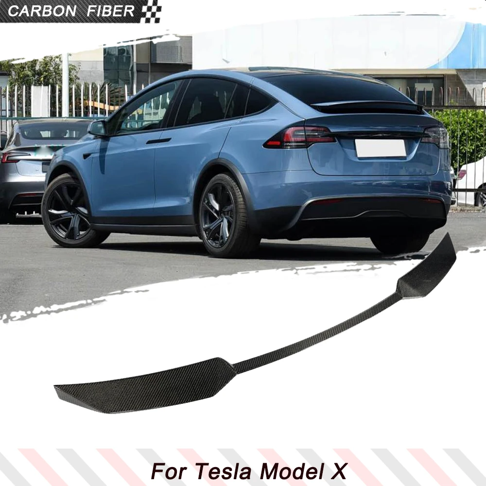 

Carbon Fiber Car Rear Trunk Racing Spoiler for Tesla Model X 2015-2025 Car Rear Boot Lid Highkick Wing Lip Racing Lip Spoiler