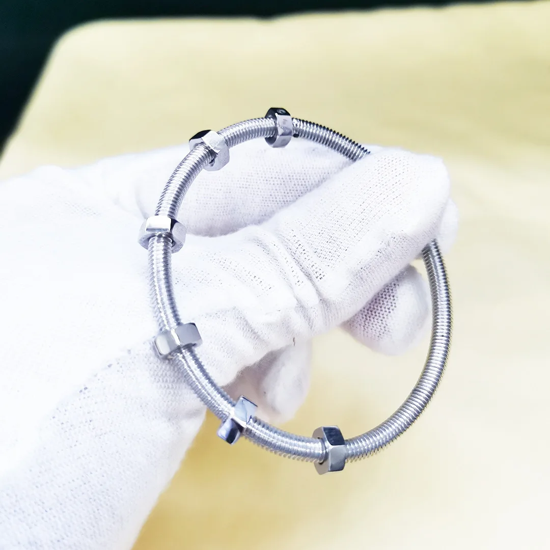 925 sterling silver spiral bracelet is women's fashion simple temperament luxury classic brand jewelry couple gift