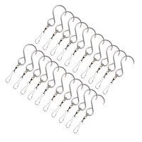 20pcs Swivel Hooks Wind Chimes Hook 360 Degree Rotating Stainless Steel Wear Resistant Outdoor Hanger