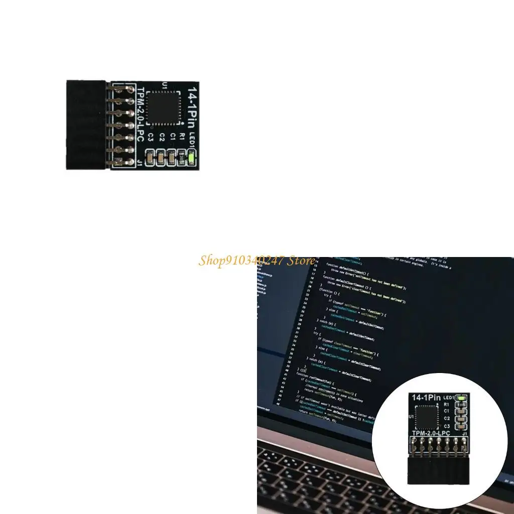 

Q22A Multipurpose Computer Adapter TPM2.0 Security Module 4Pin LPC Trusted Platform Module Computer Adapter Replacement