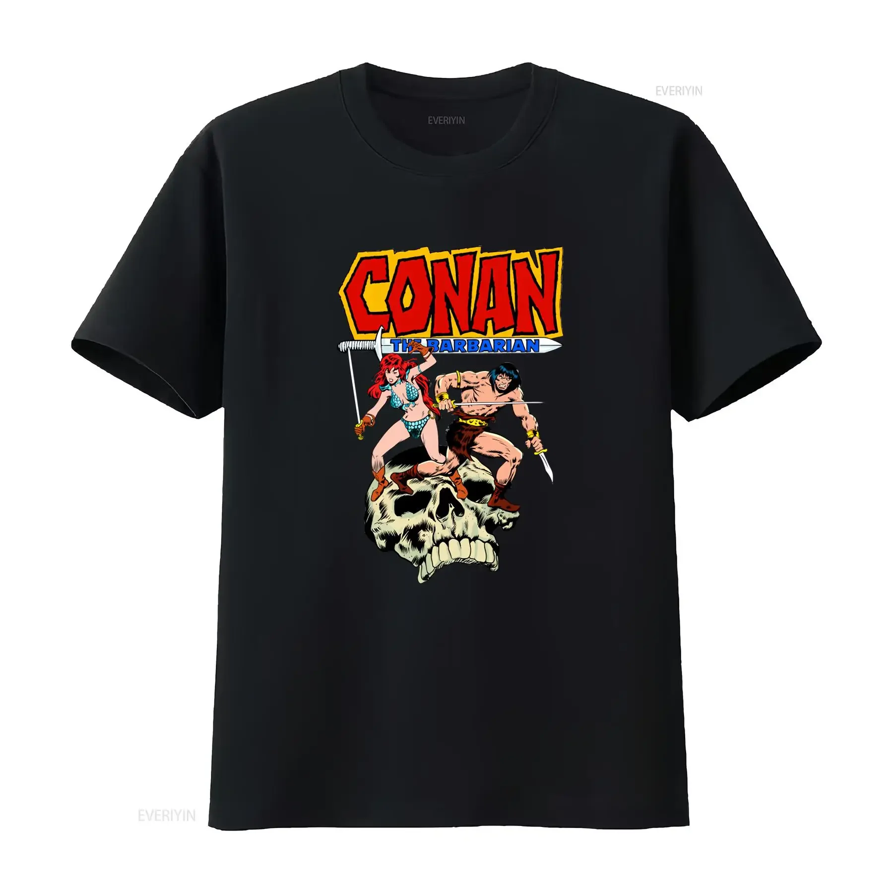 Conan The Barbarian Poster T shirt Cotton All Size vintage Washed graphic Soft homme Versatile Slightly Breathable Comfortable