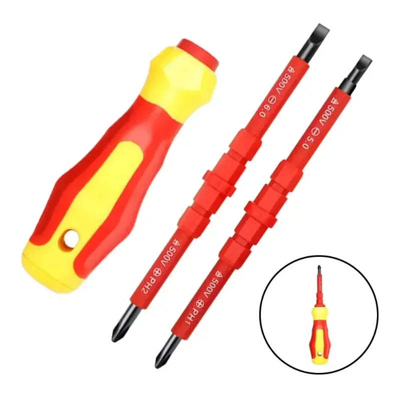 Multi-Purpose Magnetic Screwdriver Bit Set Slotted Phillips PH1 PH2 Electrician Repair Hand Tools Kit