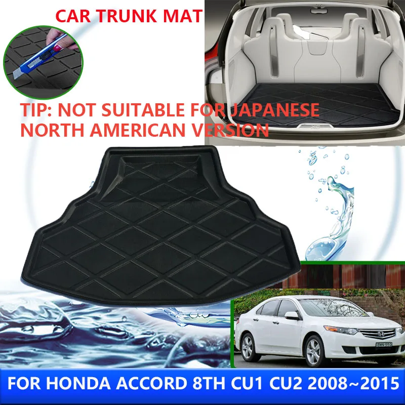 

For Honda Accord 8th CU1 CU2 2008~2015 2009 2011 2012 2013 Car Rear Trunk Protector Pads Waterproof Anti-Fouling Mat Accessories