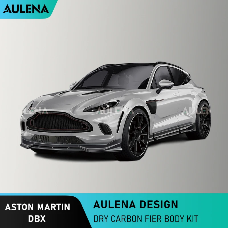 Aulena Dry Carbon Fiber Body Kit Front Splitter Bumpers Hood Rear Spoiler car body kit For Aston Martin DBX