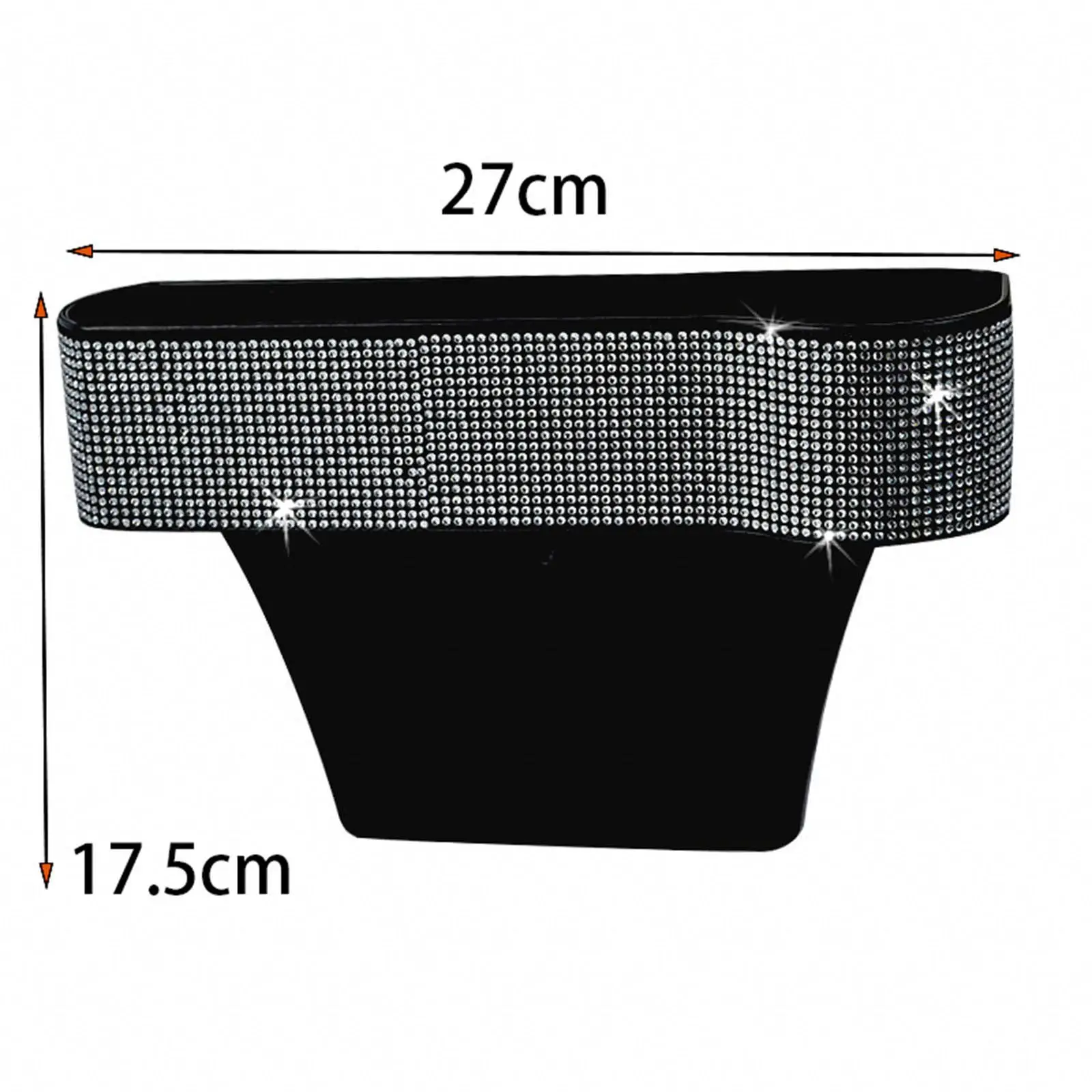 Car Seat Gap Filler Organizer Reserved Charging Hole Rhinestone Interior Accessory Seat Crevice Storage Box for Sundries image 6