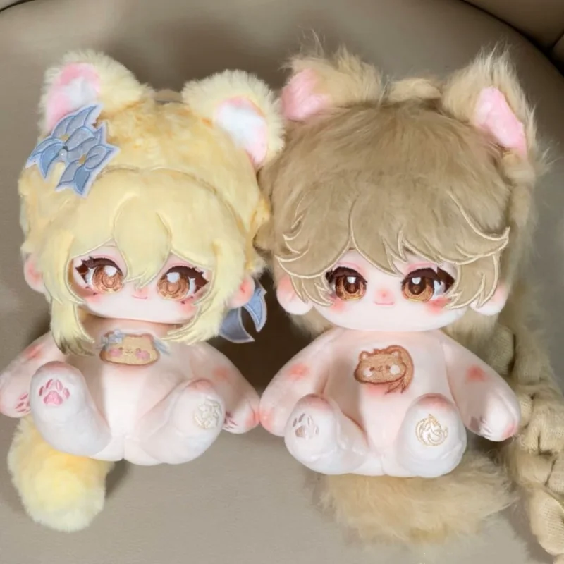 

Stuffed 20cm Game Genshin Impact Aether Lumine Plush Dress-up Cotton Doll Toys for Kids Character Periphery Cosplay Collection