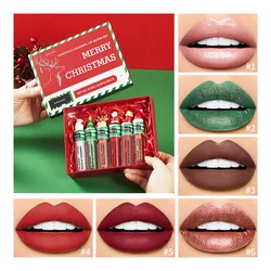 Christmas Colorful Lip Gloss Jelly Tint for Lips Lip Glow Oil Long Lasting Lip Inks Lipgloss Women's Gloss Ink Clear Makeup Gift