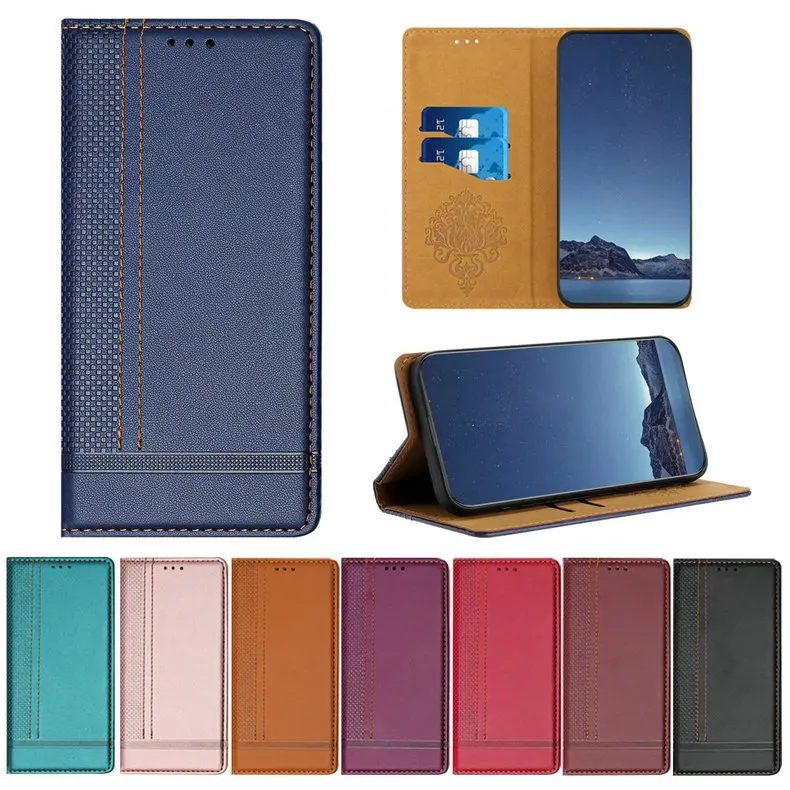 Luxuriöse Leder-Buchhülle für Motorola Moto G57 G77 G87 G85 G84 G75 G56 G34 G24 G35 G15 5G Flip Cover Handyhülle G54 Power G86 57 – Detail 1