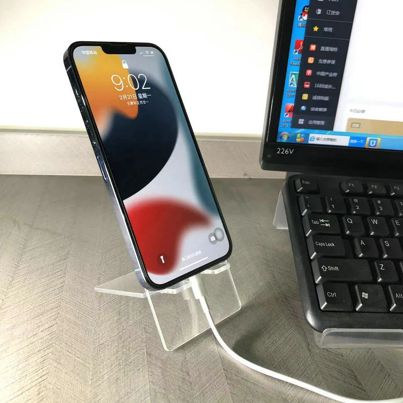 Transparent Cell Phone Holder Acrylic Display Stand Clear Rack Stand for Cell Phone Display For  Huawei Xiaomi iphone