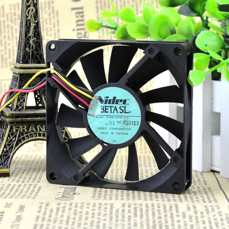 

ORIGINAL 8015 D08R-12TM 03A 12V 0.12A 3WIRES CPU COOLING FAN