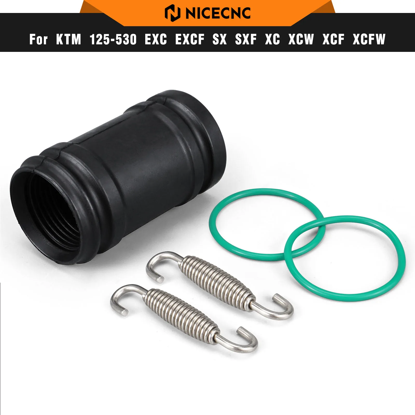 

NICECNC Exhaust Coupler Kit For KTM TPi EXC 300 250 XCW SX XC Husqvarna TE 300i TE 250i TX 300 2017-2023 GasGas EC 300 2021-2023