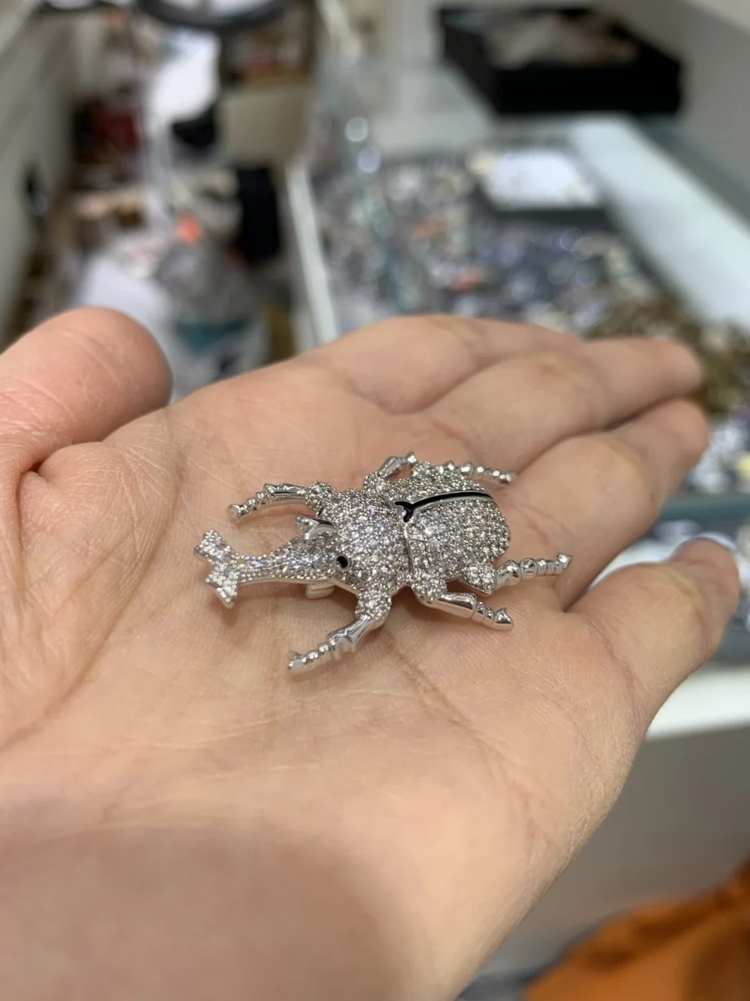 insect beetle brooch unisex fashion jewelry for men & women copper with cubic zircon decoration