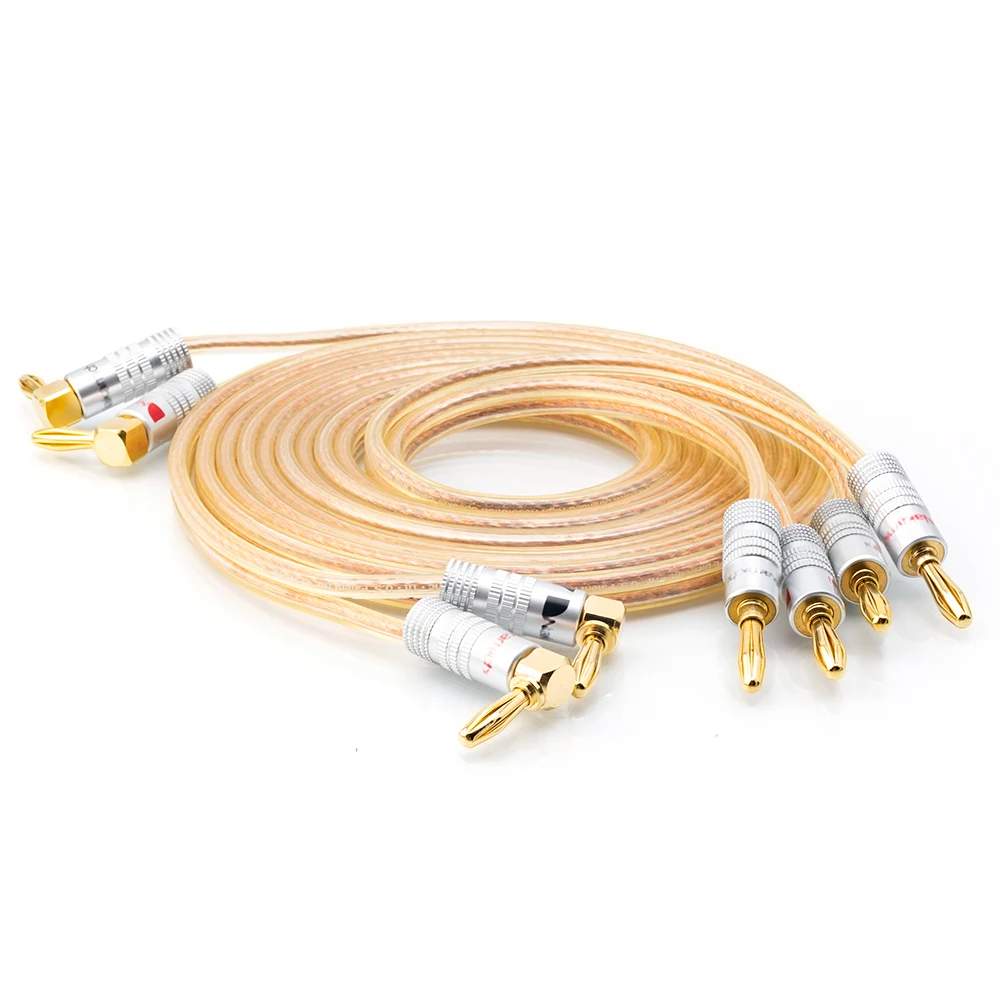 ■ Monster Cable XP 16AWG Speaker Wire HIfi Performance Speaker Cable OFC Oxygen-Free Copper , Banana Bent Pin Gold-plated Plug