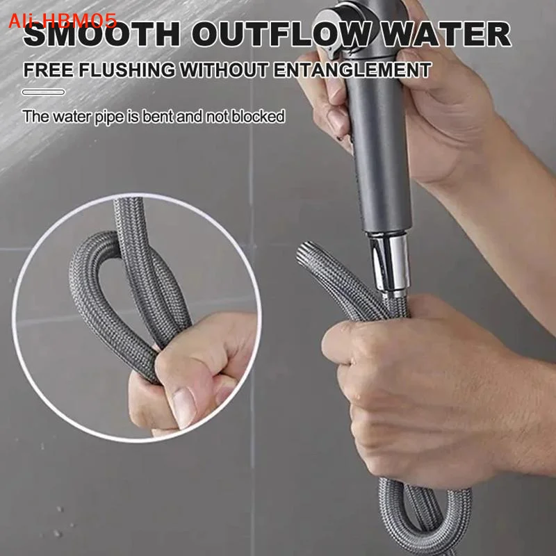 (HB05)1.5/2M Anti Winding Handheld Shower Hose GI/2 Flexible Shower Tube High Pressure Interface Bath Shower Nylon Pipe