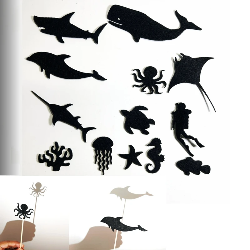 

Ocean Animal Shadow Play Children's Storytelling Accessories Early Education Toys Birthday Party Gifts