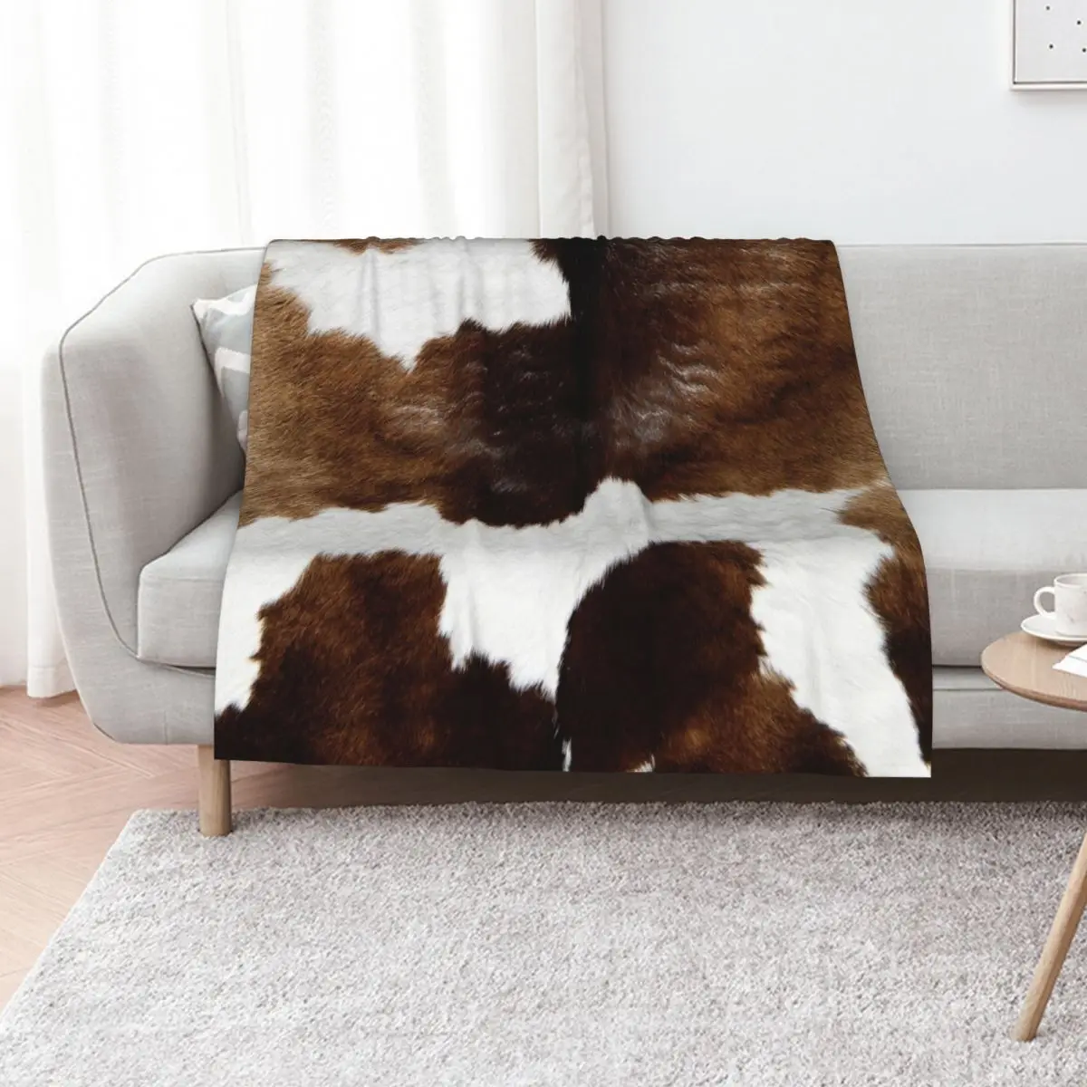 Minimalistic Cattle Cow Throw Blanket Loose for babies for sofa bed plaid Blankets For Baby Single Blankets