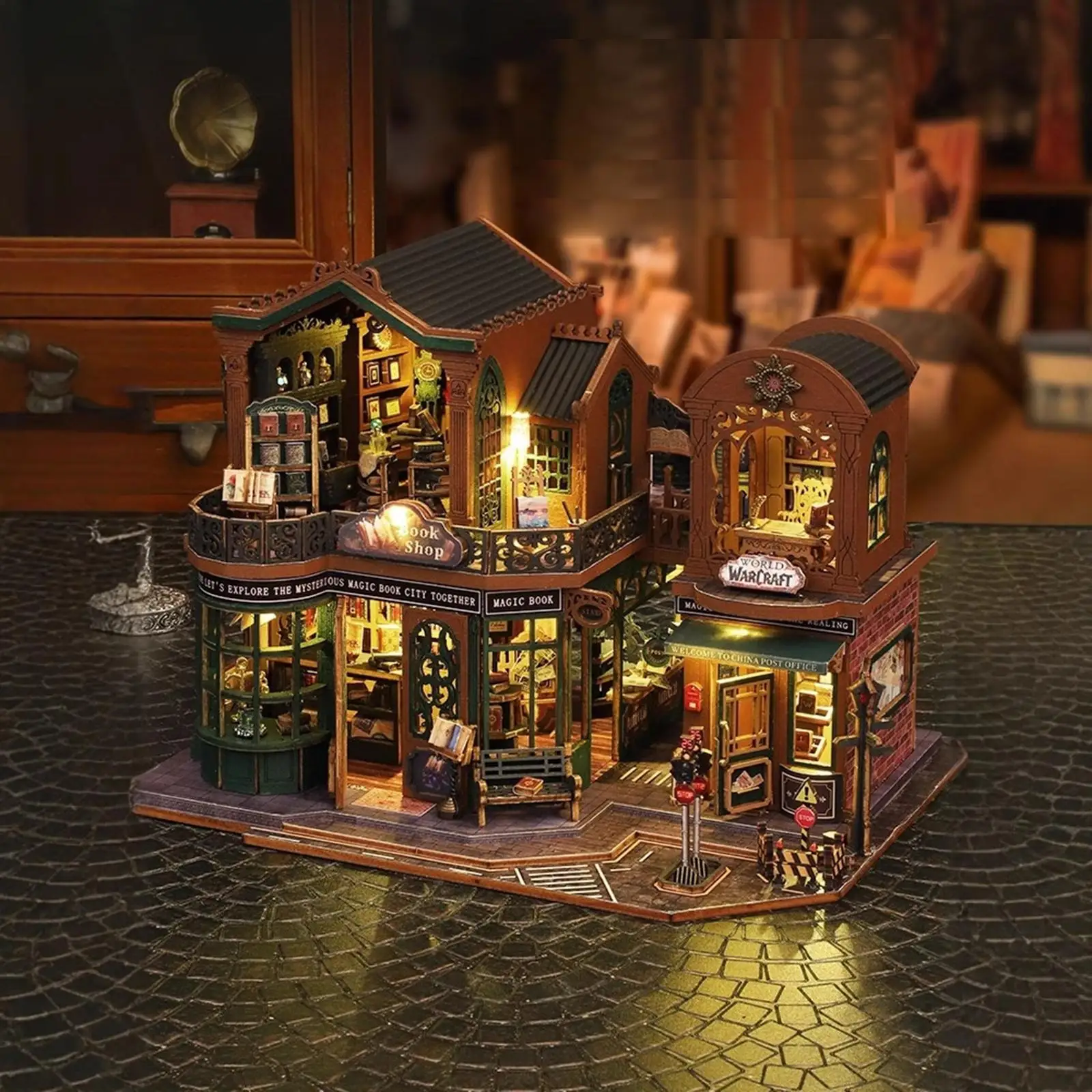 Kits de maison de poupée Miniature, bricolage, puzzle 3D, ornement, décoration de bureau pour enfants