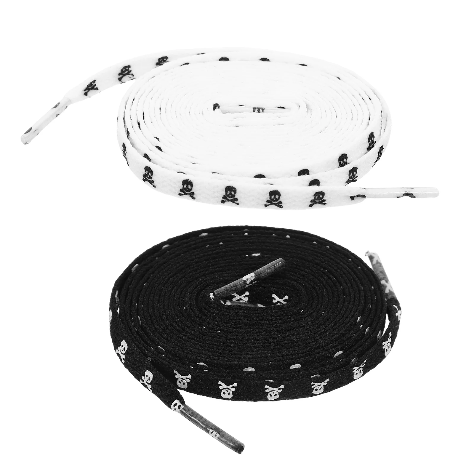

Skull Printed Halloween Flat Shoe Laces Long Durable Polyester For Sneakers Athletic Shoes Men Women Decorative Gothic