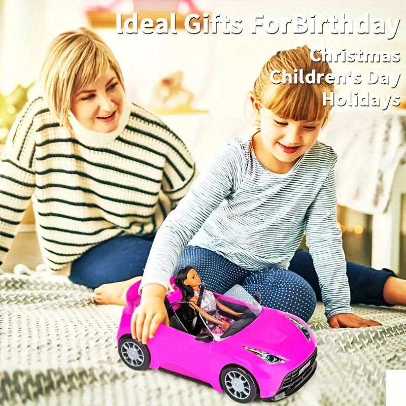 Car Model Kids Toys Car Outdoor Children Game Dollhouse Accessories for 30cm Barbie DIY Birthday Christmas Present Gift Toy