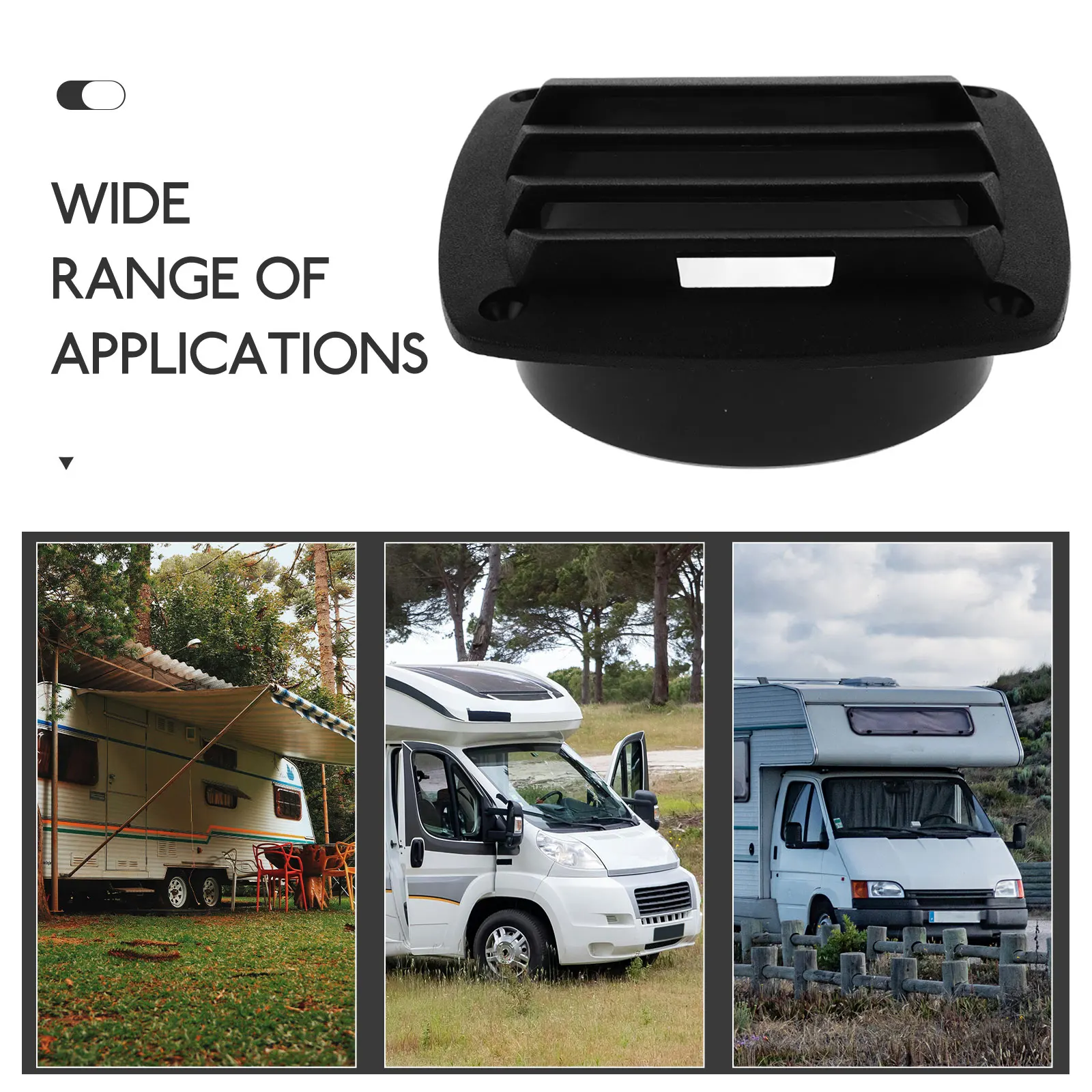 

Nylon Ventilation Window Durable Black Boat Airflow Accessories Yachts RVs Plastic Louvered Vent Cover Square