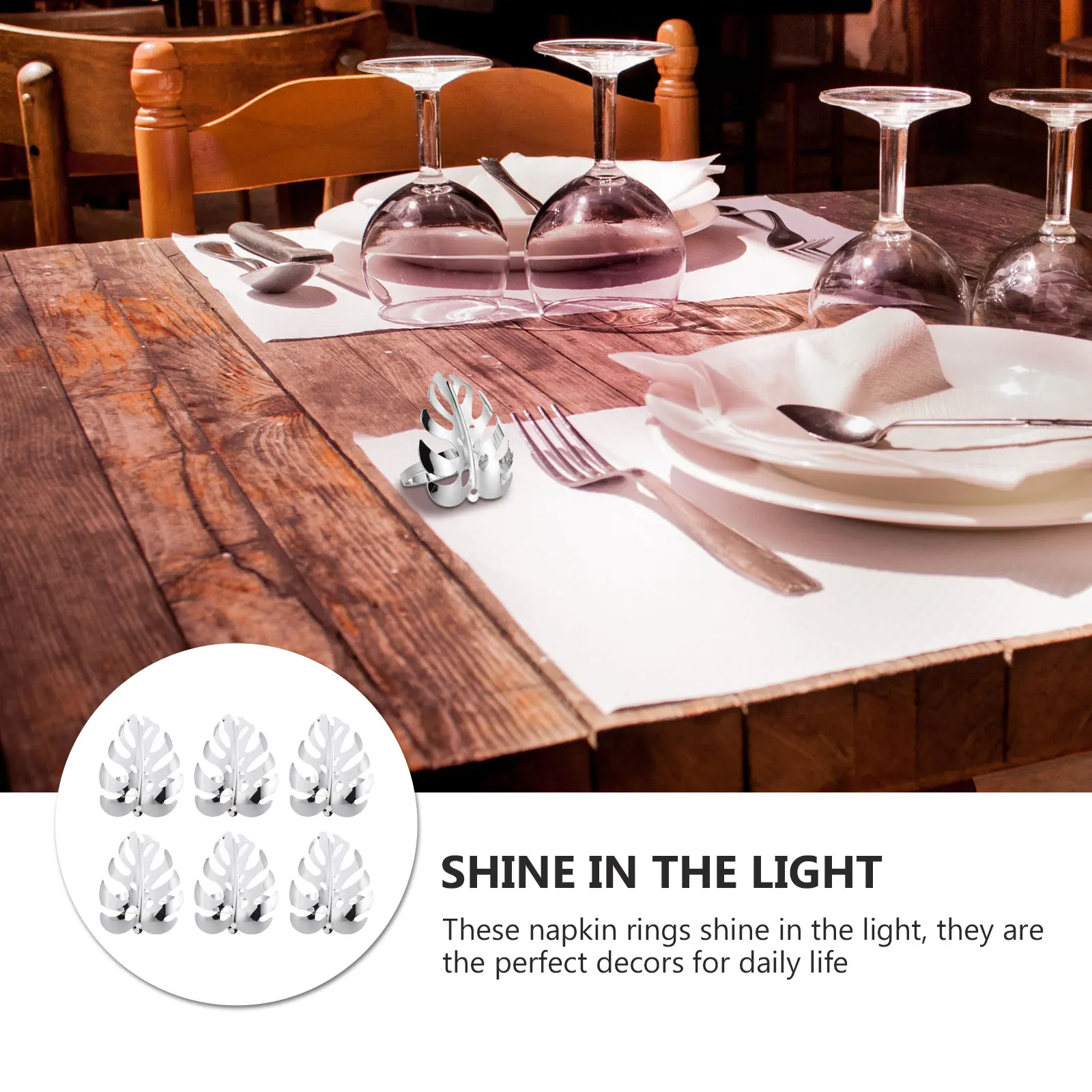 

Monstera Leaf Napkin Buckle Fancy Ring Rings Holder Thanksgiving Holiday Farmhouse Tabletop Decor Napkins Holders Dining Room