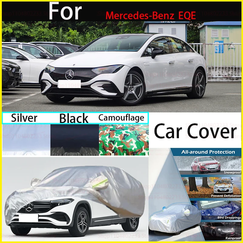 

Наружная защита, полный автомобильный чехол, снежный чехол, солнцезащитный козырек, водонепроницаемый, пылезащитный, внешний вид для Mercedes-Benz EQE, автомобильный чехол, аксессуары