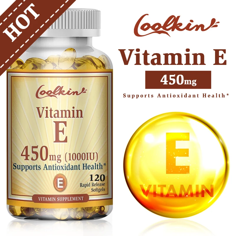 

Natural Vitamin E Capsules 450 Mg, Supports Immune Function, Antioxidant Dietary Supplement for Men and Women