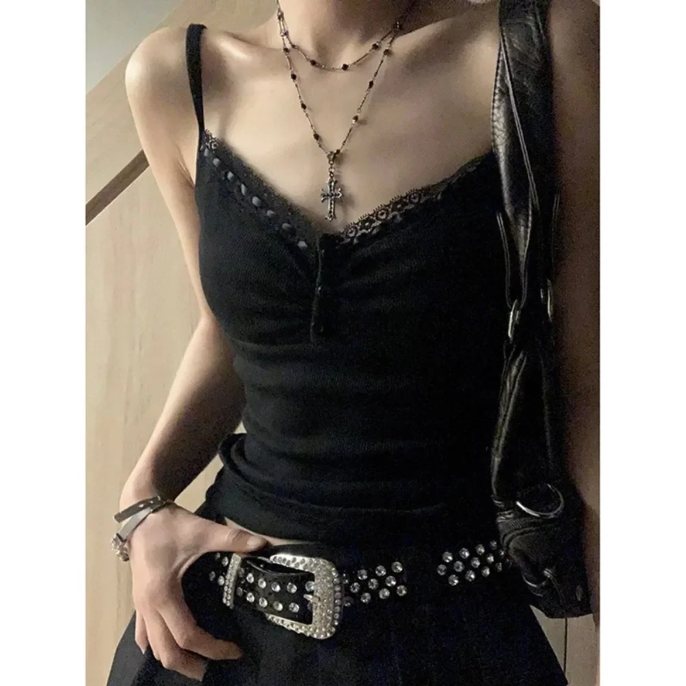 

Summer Lace Women Camis Korean Fashion Streetwear Sexy Crop Tops Casual Female All Match Tanks New，gift