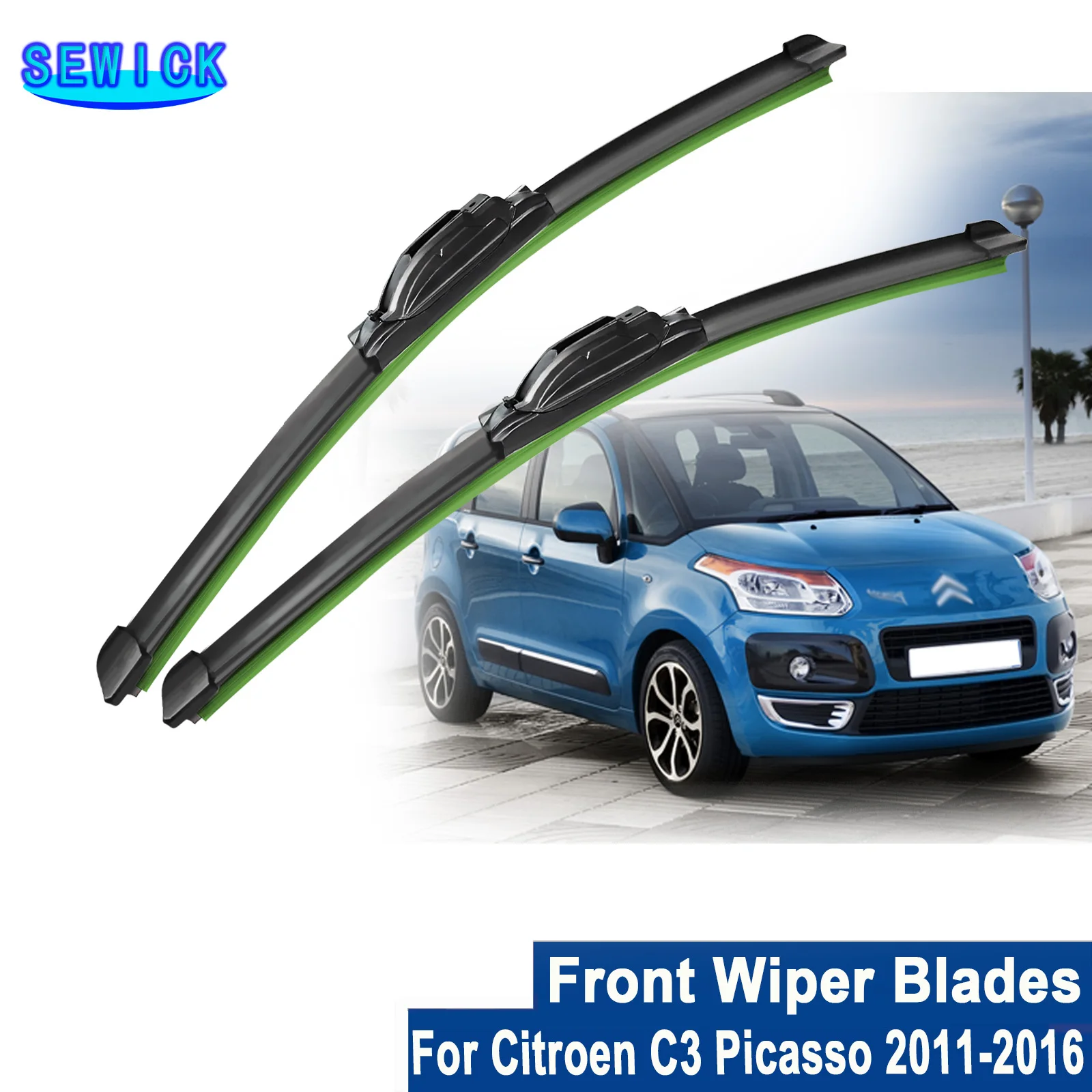 

For Citroen C3 Picasso 2011-2016 Car Wiper Soft Rubber Windshield Clean Window Windscreen Auto Parts Car Rain Brushes